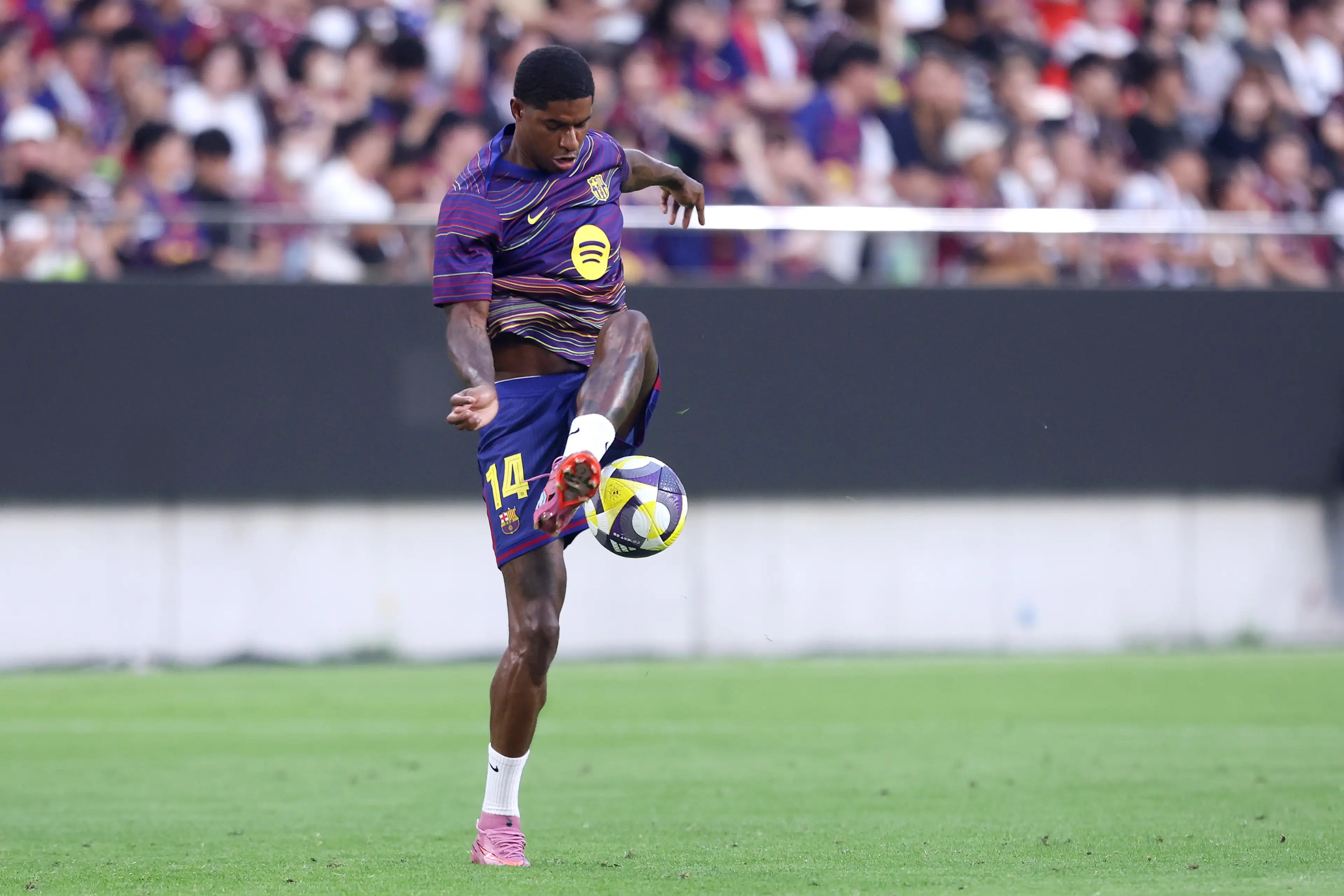 Marcus Rashford lasted just 33 minutes during his first outing for Barca. (Image: Paul Miller / Stringer via Getty)
