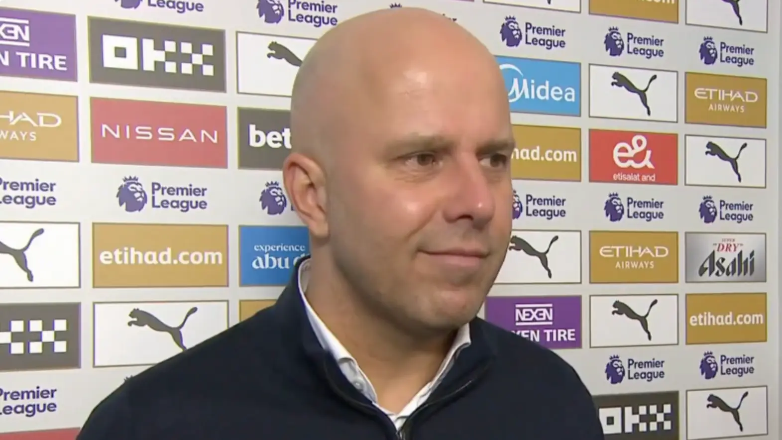 Arne Slot responds to 'we are going to win the league' chants from Liverpool fans following 2-0 win against Man City