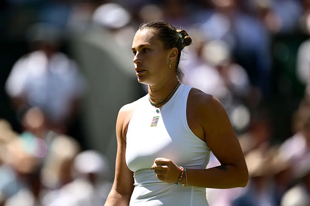 Aryna Sabalenka in action at Wimbledon (Credit:Getty)