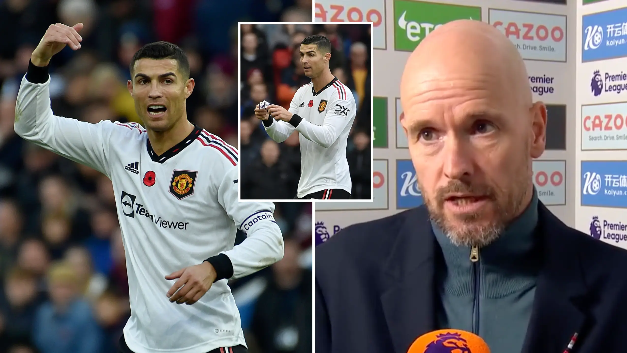 Cristiano Ronaldo was Erik ten Hag's fourth choice as Man Utd captain against Aston Villa