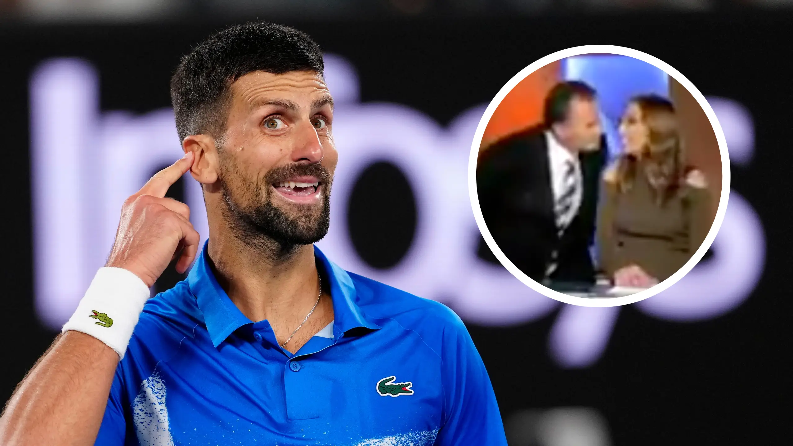 Presenter in Novak Djokovic row tried to kiss female colleague on live TV as awkward clip resurfaces