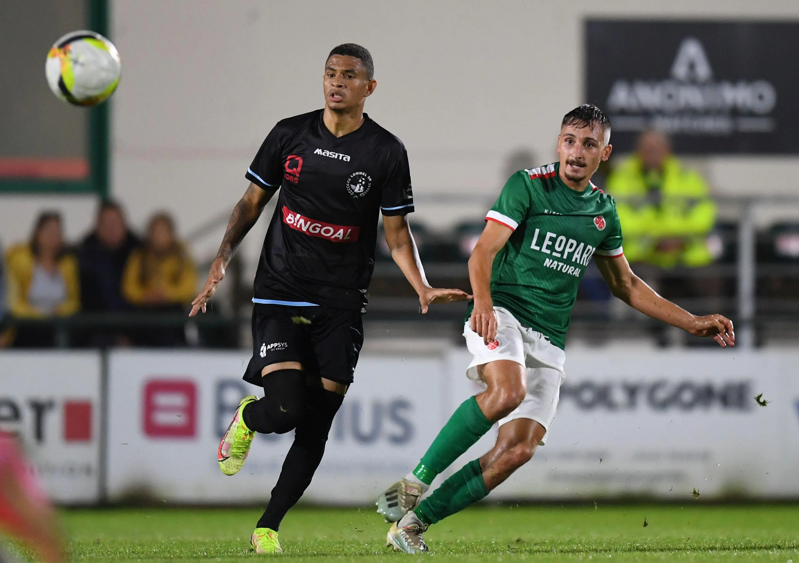 Diego Rosa (left) in action for Lommel. Belga News Agency / Alamy
