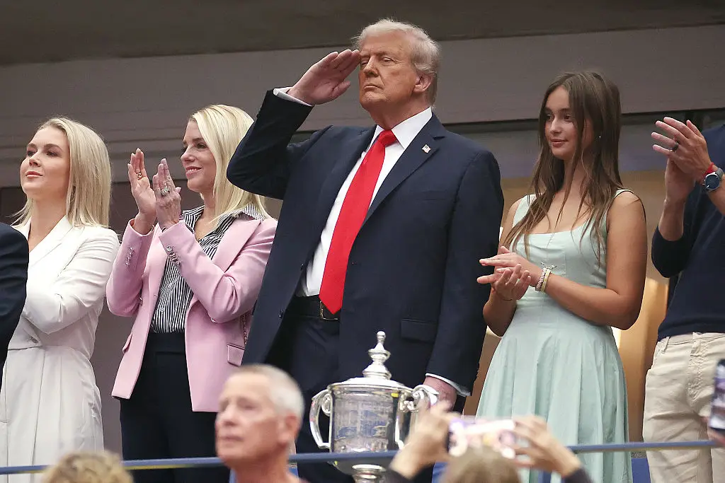 Trump at the US Open men's final (Image: Getty)