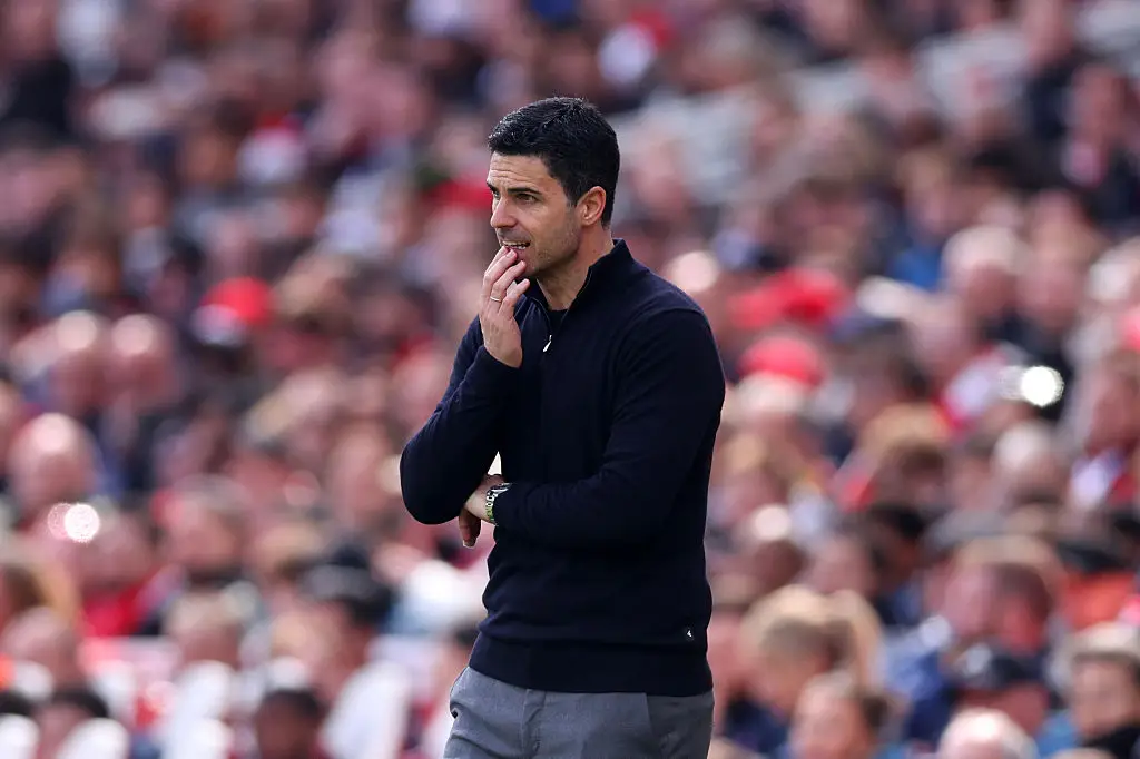 Arteta showed signs of anxiety and anger after the loss to Bournemouth. (Image: Catherine Ivill - AMA/Getty Images)