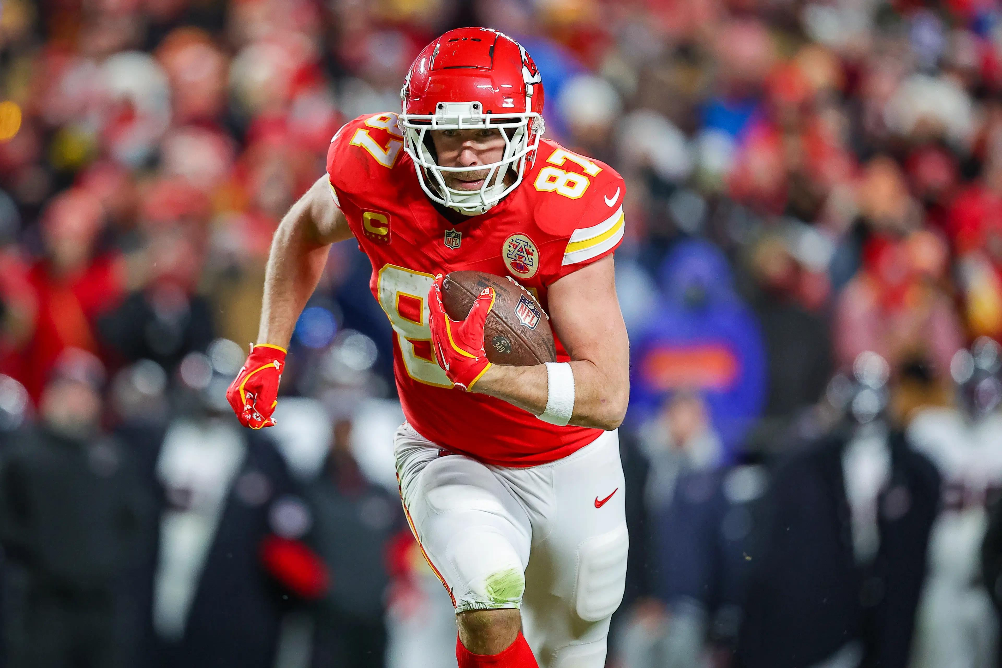 Travis Kelce for the Kansas City Chiefs- Getty