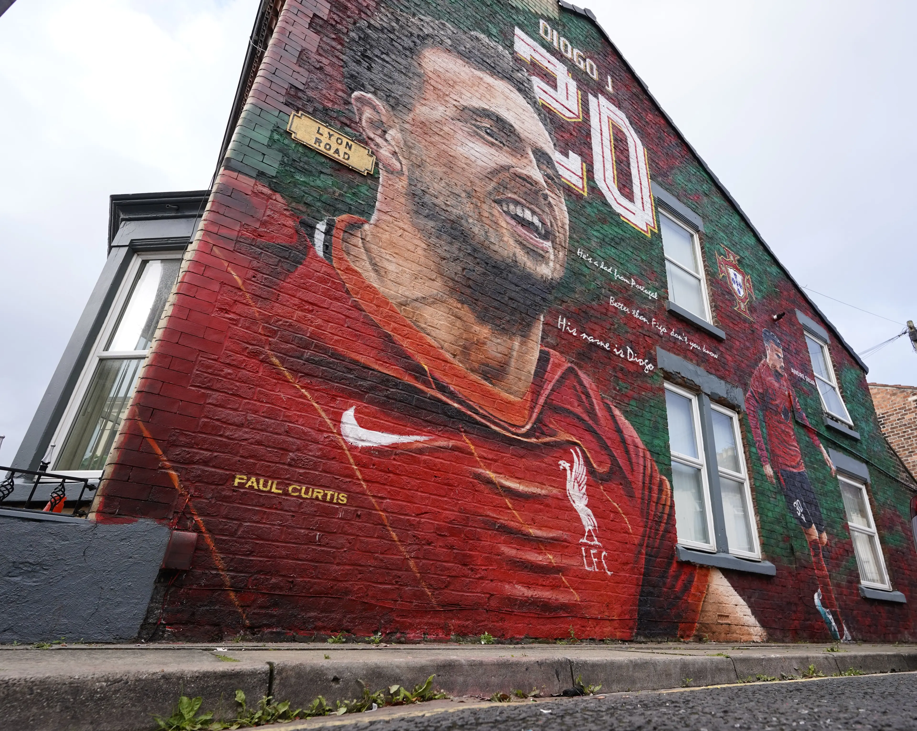 Liverpool have announce a number of permanent tributes to Diogo Jota. Image: Getty