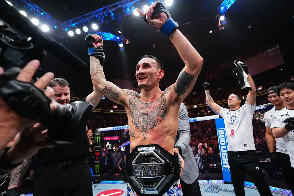 Max Holloway is the current BMF champion. (Image: Jeff Bottari/Zuffa LLC via Getty Images)