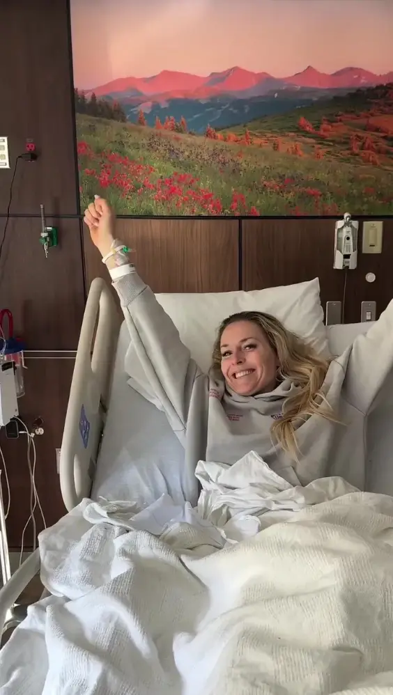 Lindsey Vonn shared a brutal video of her journey from the Winter Olympics to home. Image: Lindsey Vonn/Instagram 