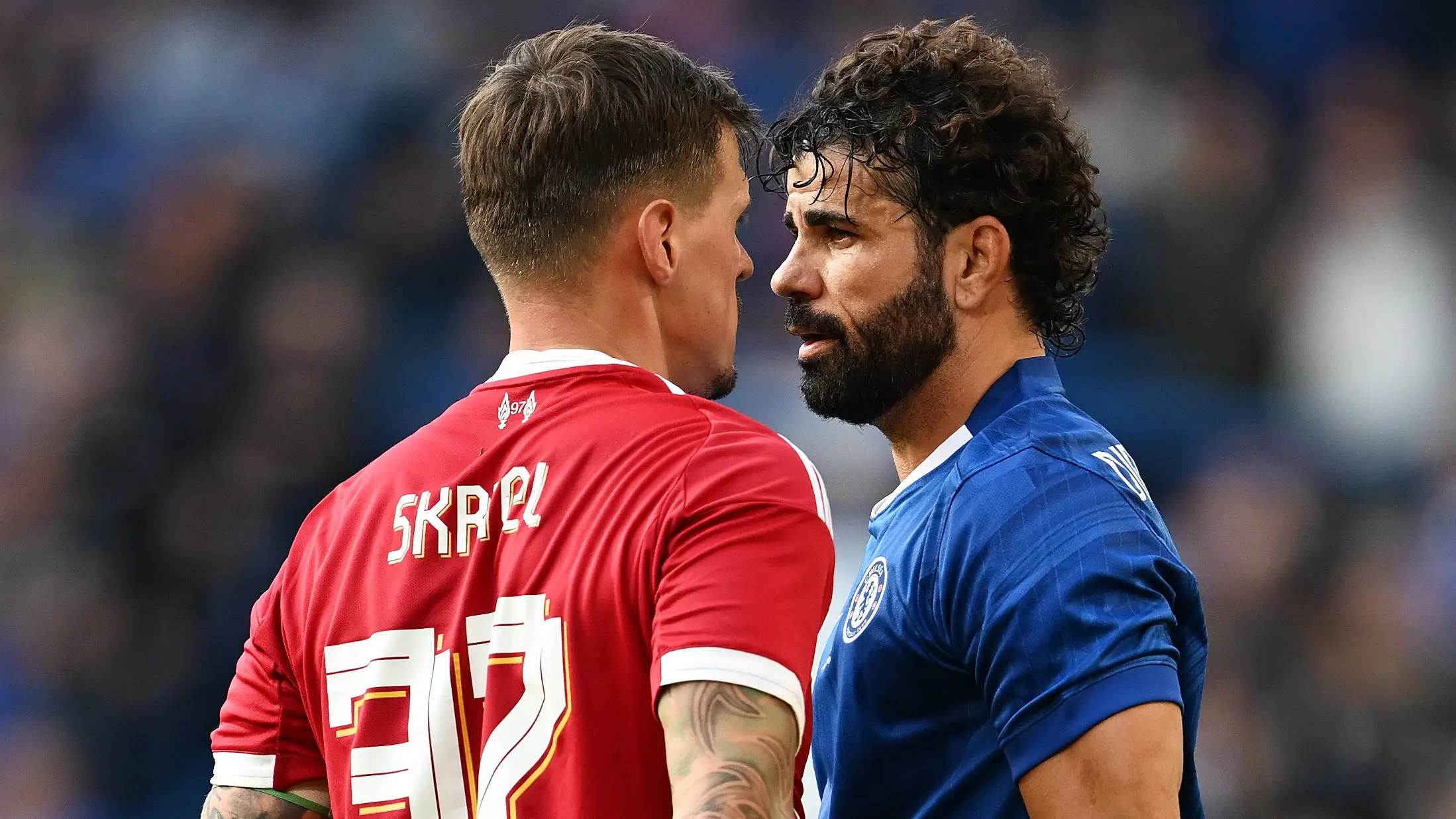 Martin Skrtel and Diego Costa became embroiled in an altercation (Credit:Getty)