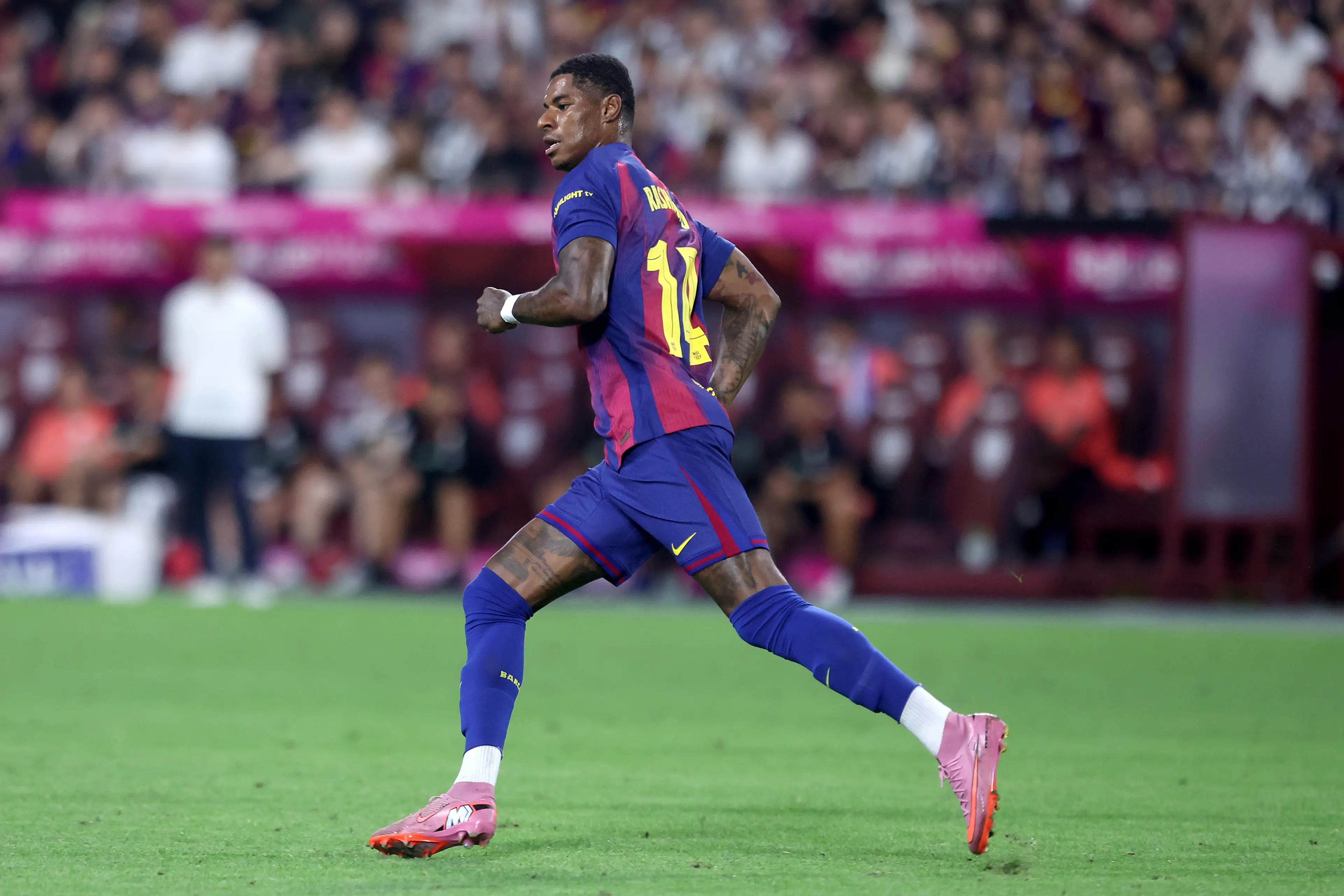 Marcus Rashford has made his Barcelona debut. Image: Getty 