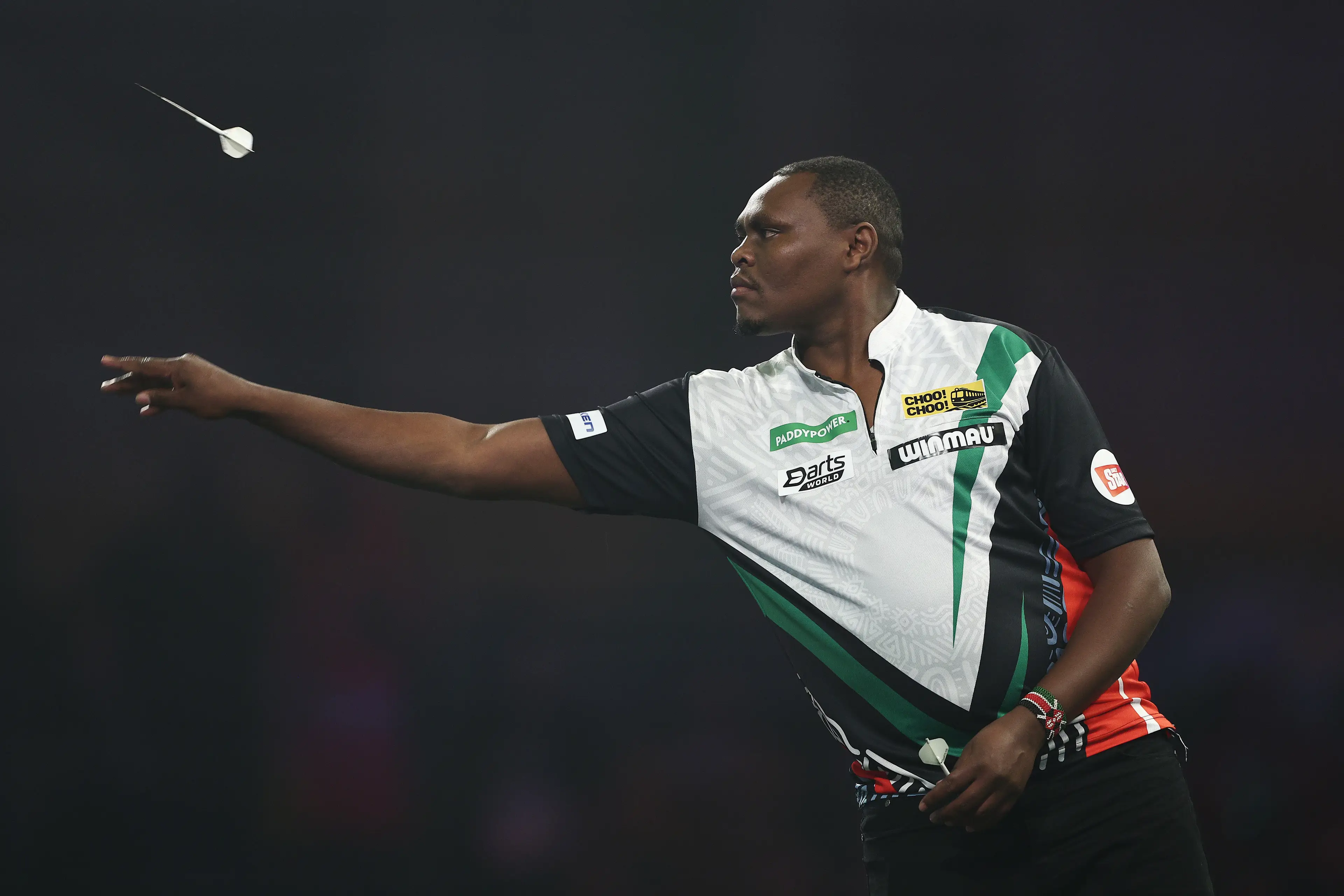 David Munyua beat Mike De Decker in a huge upset at the World Darts Championship. Image credit: Getty 