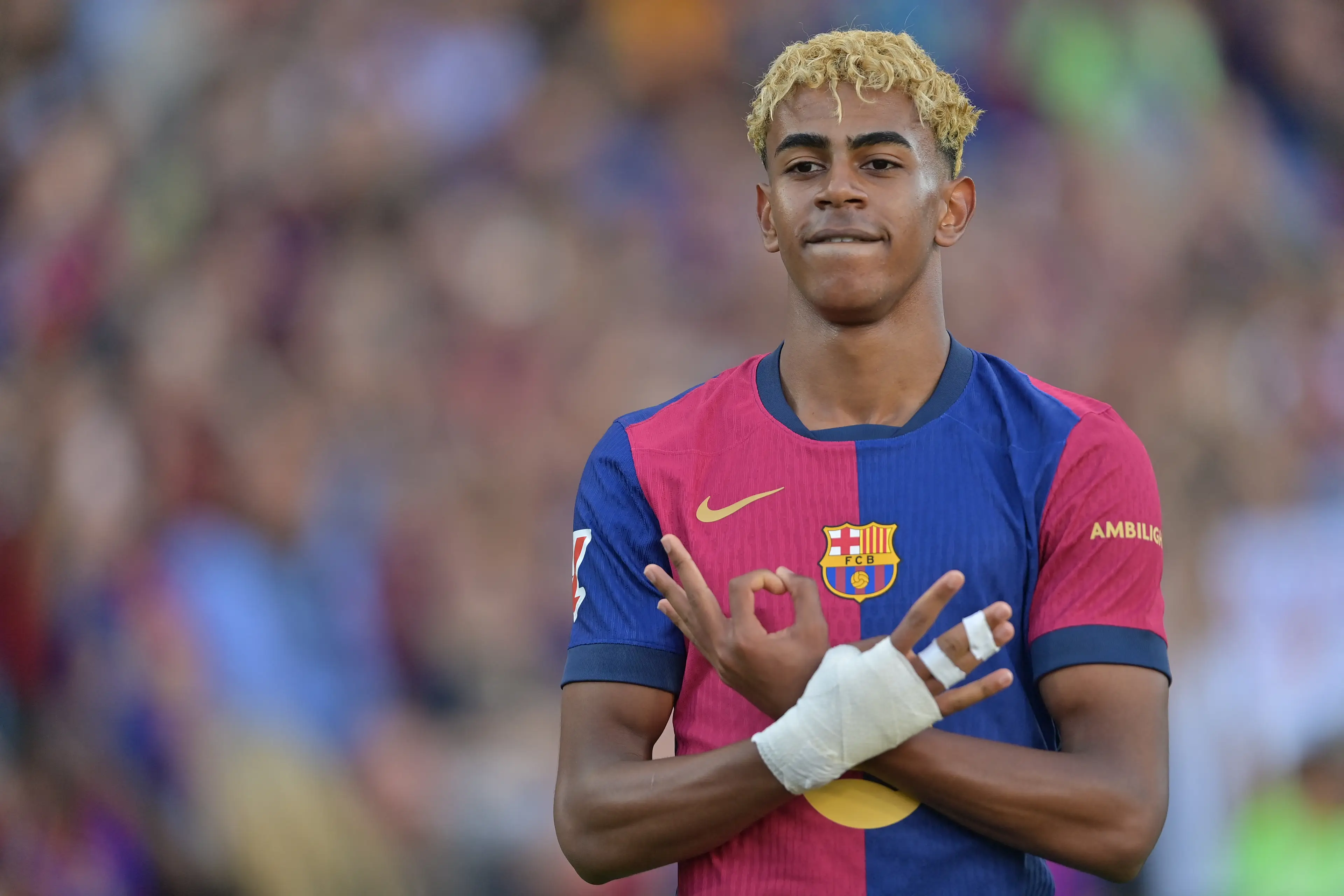 Barcelona's teenage star Lamine Yamal.