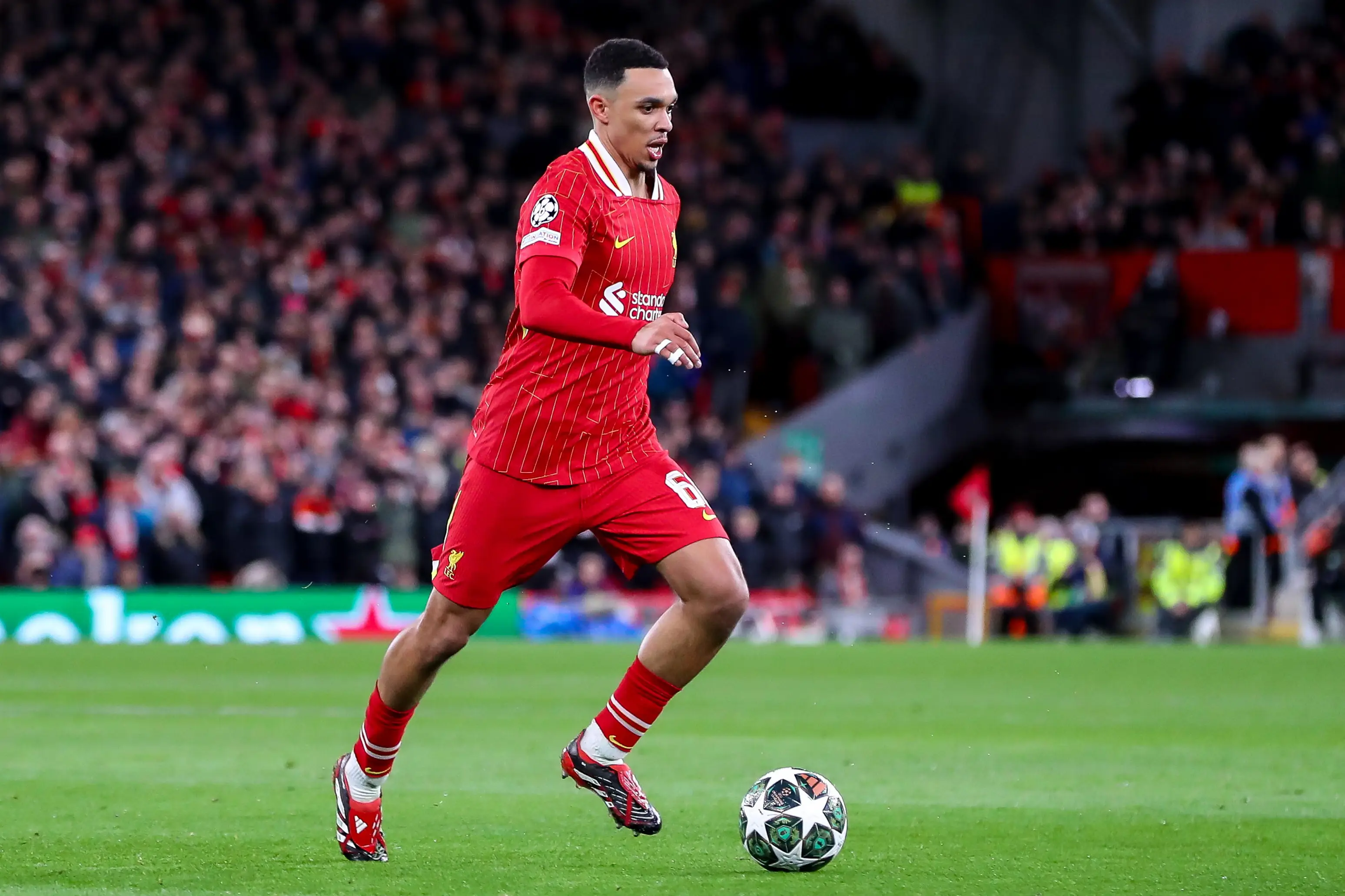 Trent Alexander-Arnold in action for Liverpool. Image: Getty 