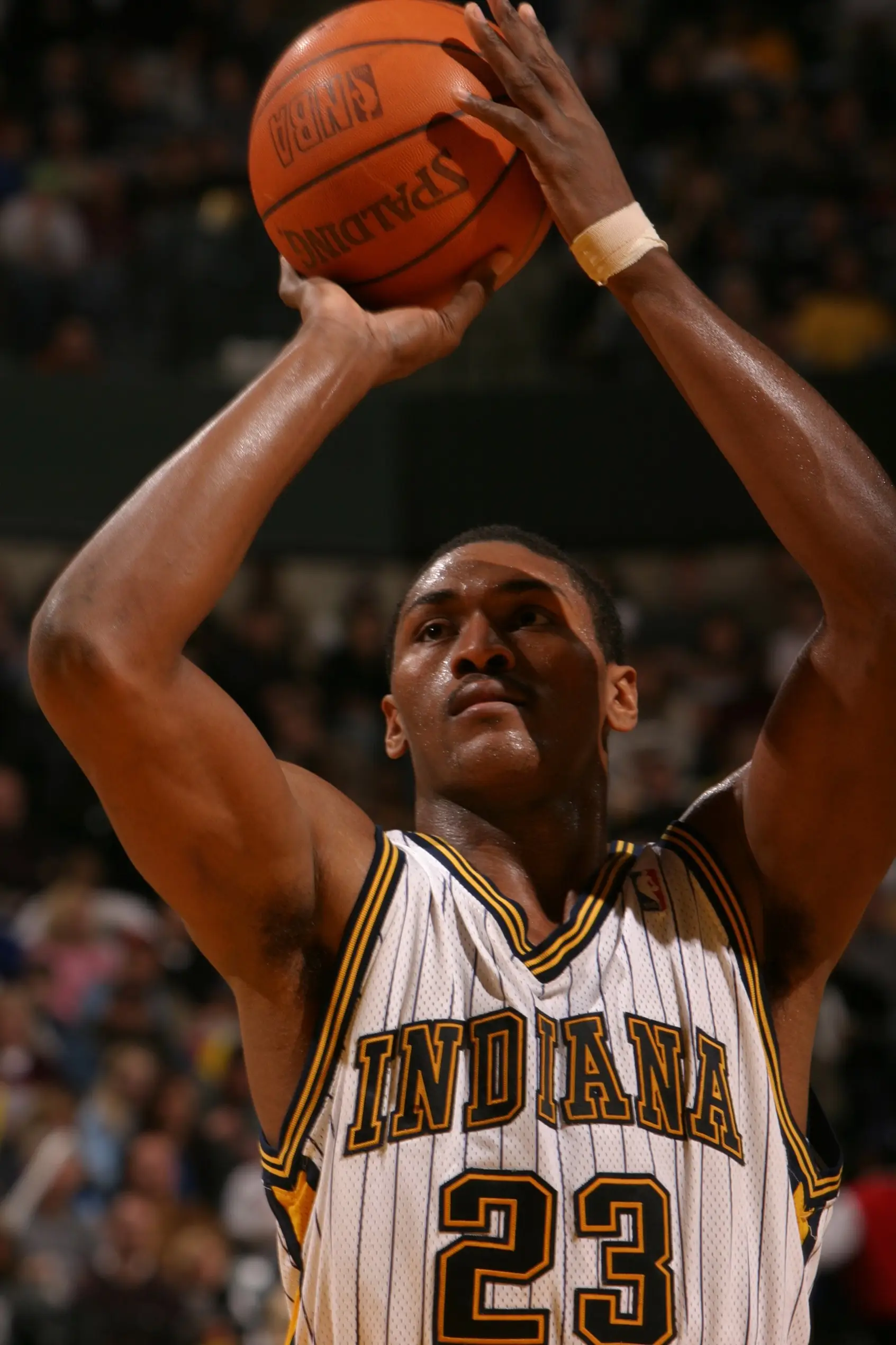 Ron Artest was slapped with a hefty ban for his part in the brawl. Image: Getty