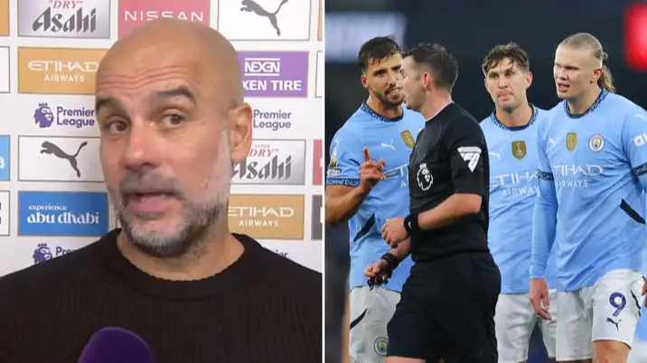 Pep Guardiola says Man City will 'disobey' referee orders from now on after something Michael Oliver did vs Arsenal