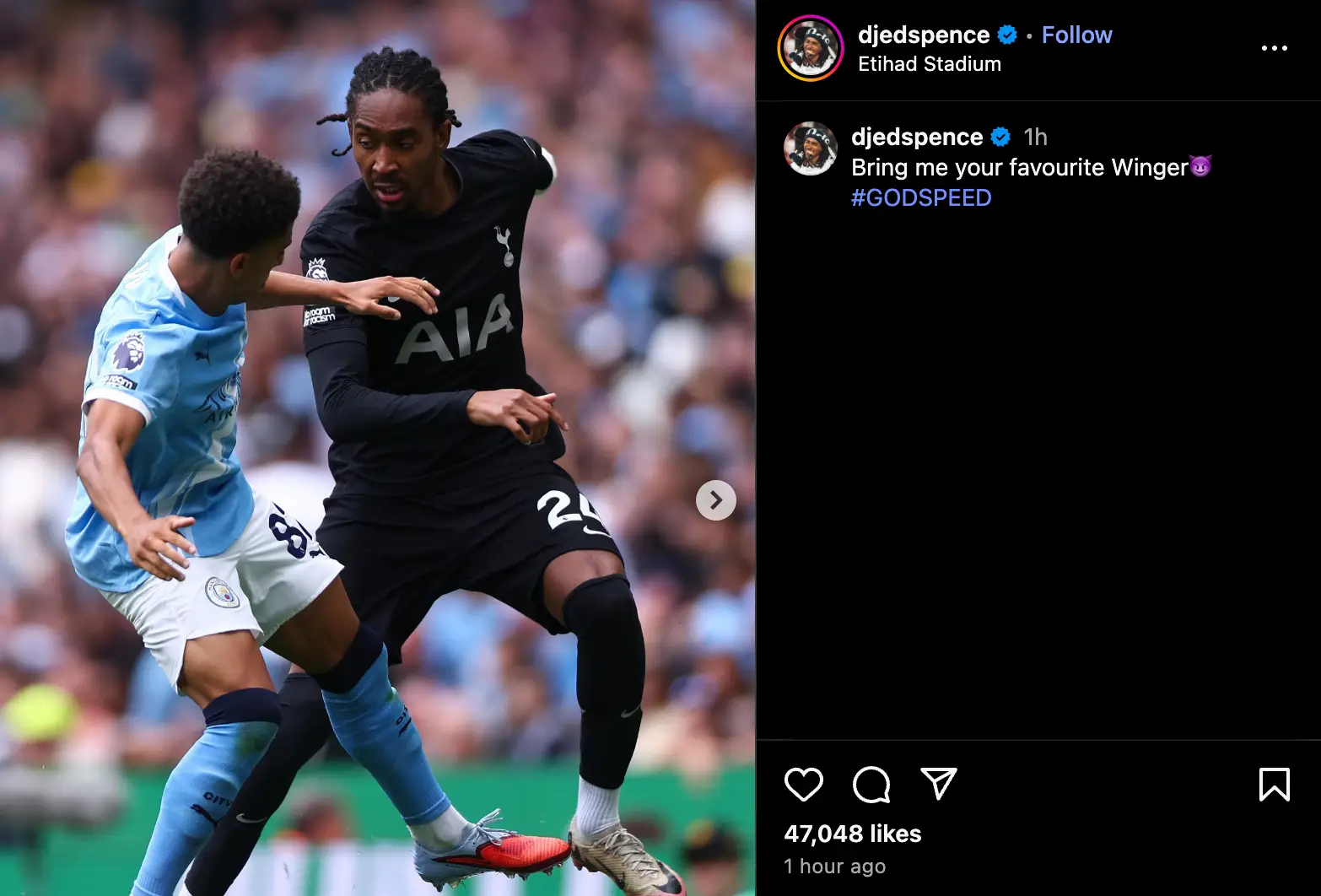 Image: Instagram/@djedspence