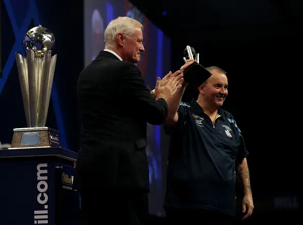 Barry Hearn pictured alongside Phil Taylor in 2015 (Image: Getty)