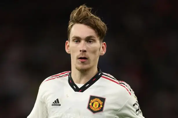 James Garner against Aston Villa in pre-season. (Man Utd)