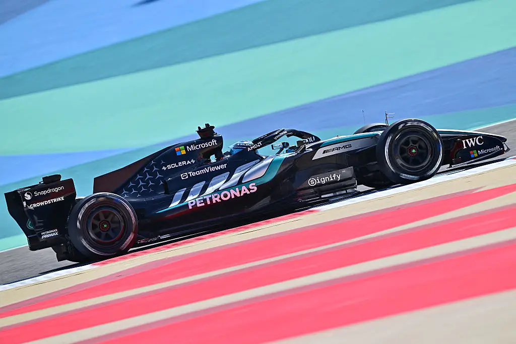 Mercedes are currently expected to have the fastest car in the 2026 F1 season. (Image: Giuseppe CACACE / AFP via Getty Images)