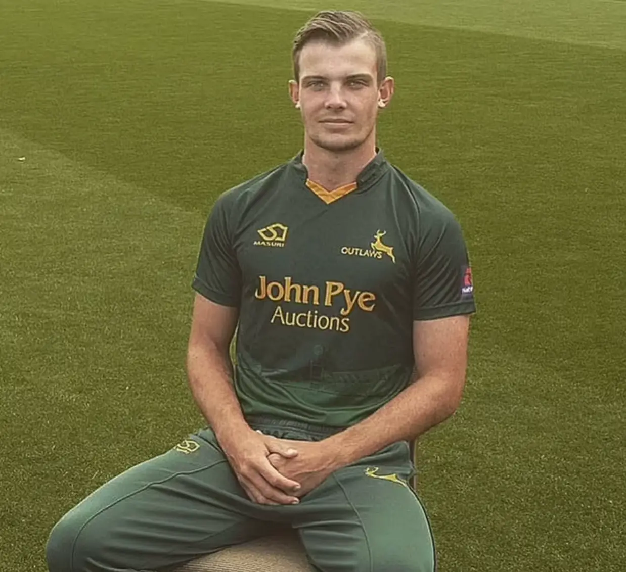 Ben Kitt during a Nottinghamshire Country Cricket Club photoshoot. Image: Facebook/Ben Kitt