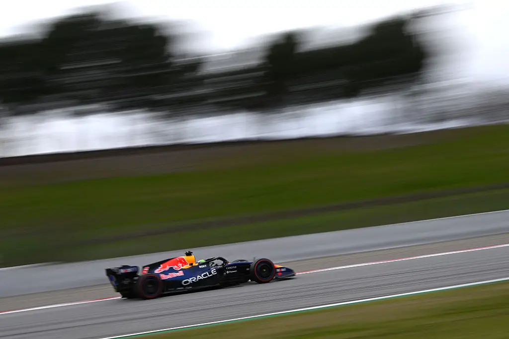 Isack Hadjar drove for Red Bull in the opening day of testing in Barcelona. (Image: Rudy Carezzevoli/Getty Images)