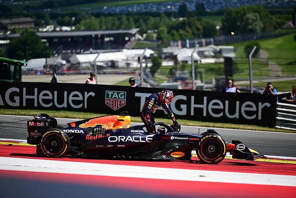 Max Verstappen was forced to retire during lap 1 of the Austrian Grand Prix. (Image: Getty(