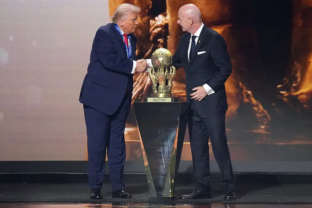 Donald Trump was awarded the FIFA Peace Prize (Credit:Getty)