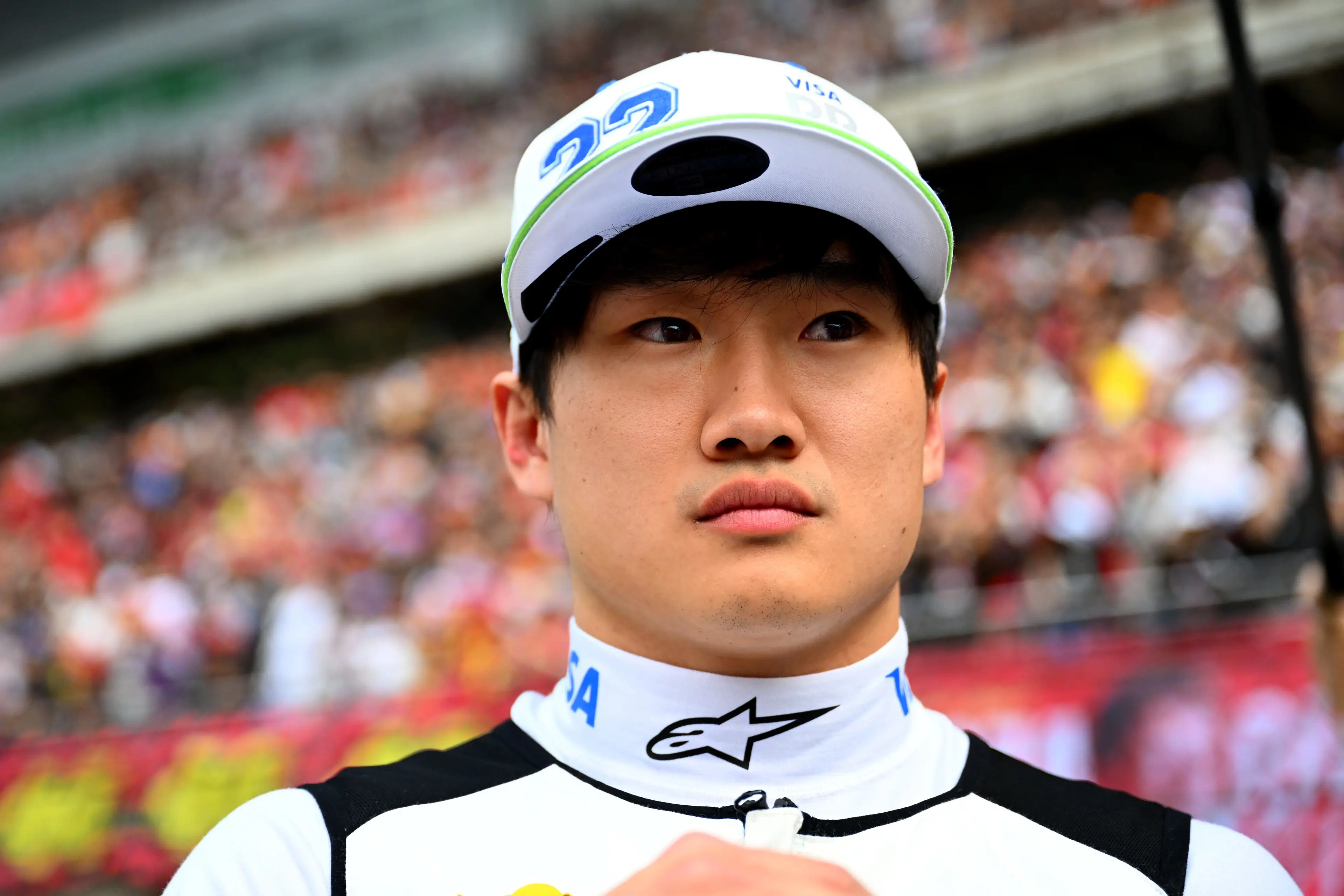 Yuki Tsunoda has replaced Liam Lawson at Red Bull. Image: Getty