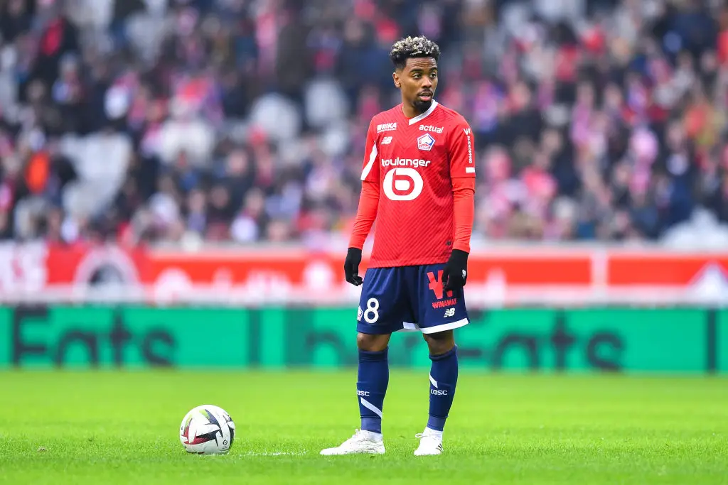 Angel Gomes pictured in action for Lille -