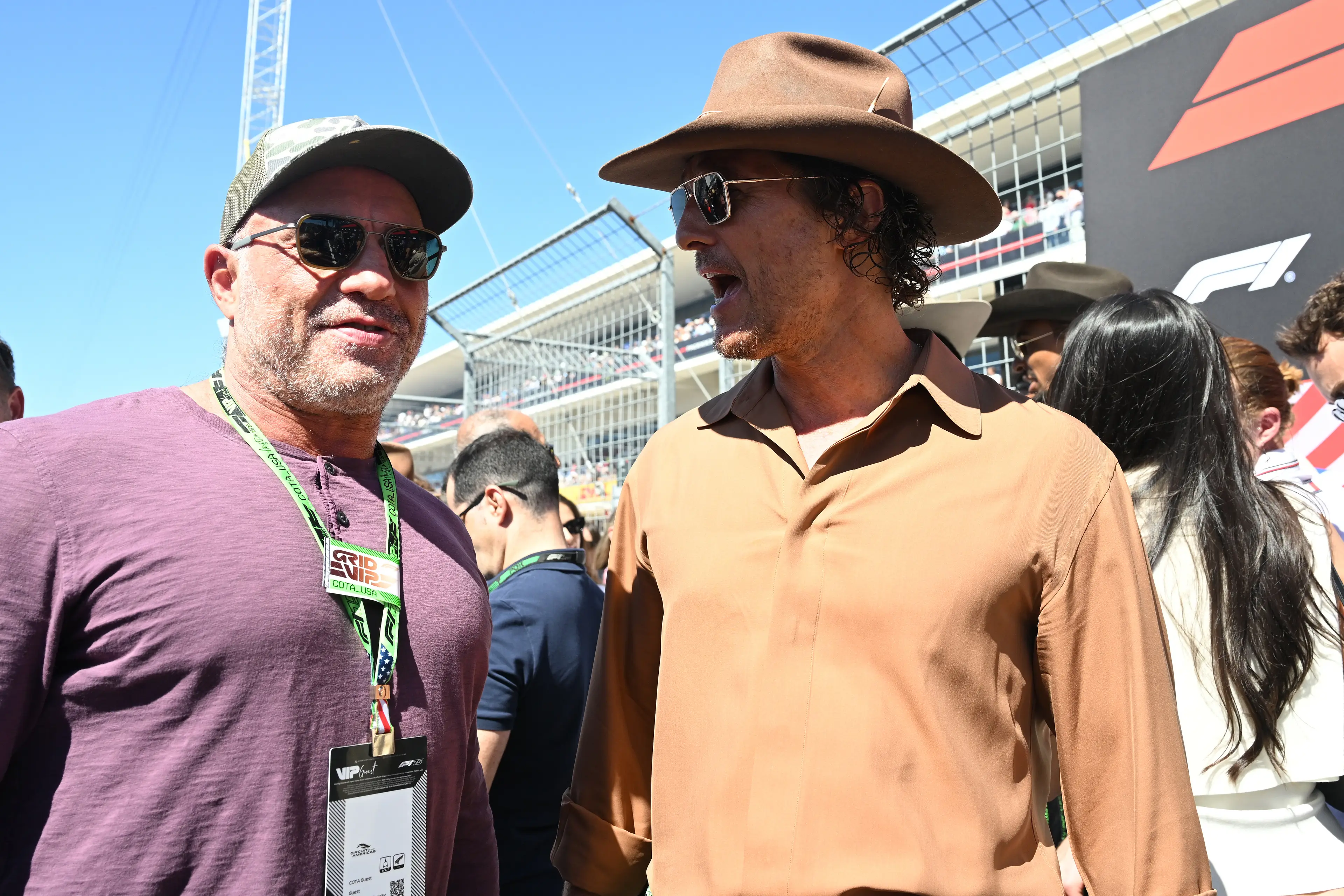 Matthew McConaughey has featured on Rogan's podcast. (Image: Mark Sutton - Formula 1 / Contributor via Getty)
