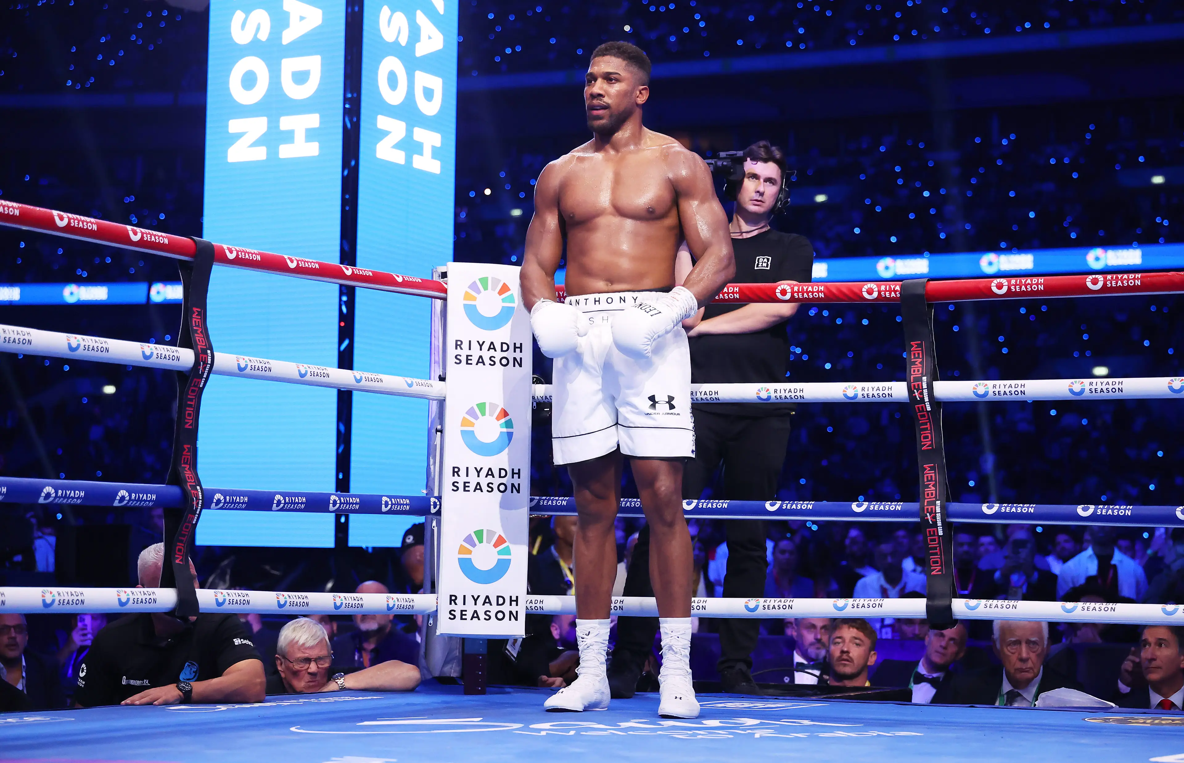 Anthony Joshua is set to return next year. Image: Getty 