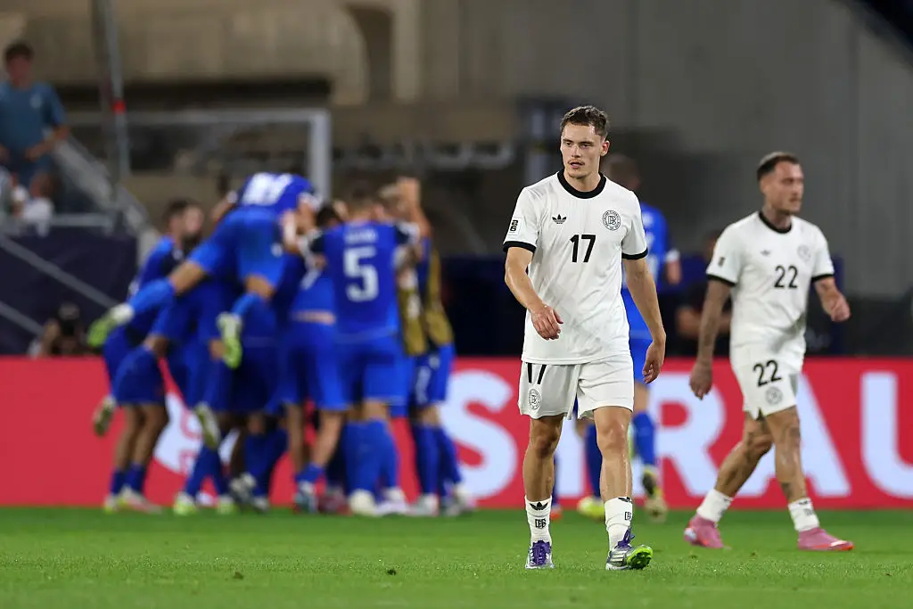 Liverpool's Florian Wirtz failed to impress during Germany's 2-0 loss to Slovakia. (Image: Lars Baron/Getty Images)