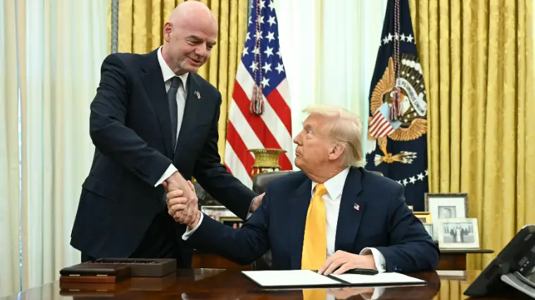 Gianni Infantino and Donald Trump (Image: Getty)