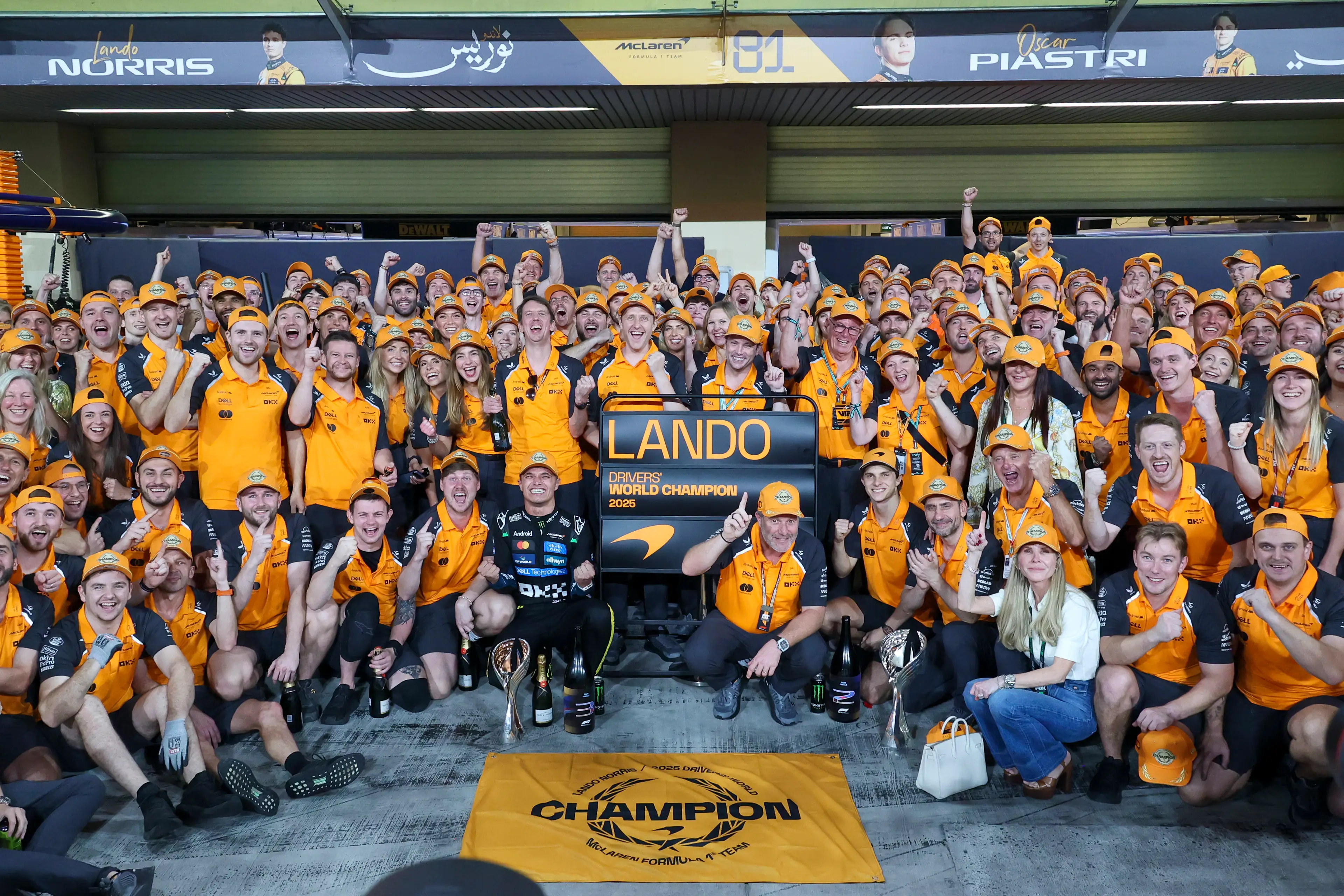 Lando Norris has won the 2025 Formula 1 world title. Image: Getty