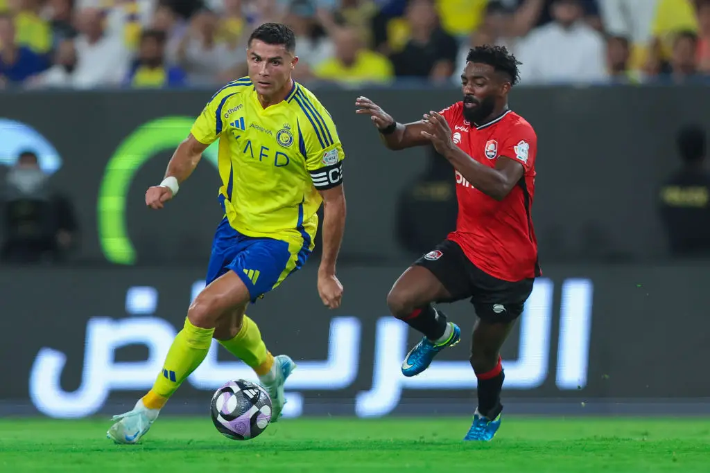Al Nassr's Cristiano Ronaldo pictured in action during a Saudi Pro League match -