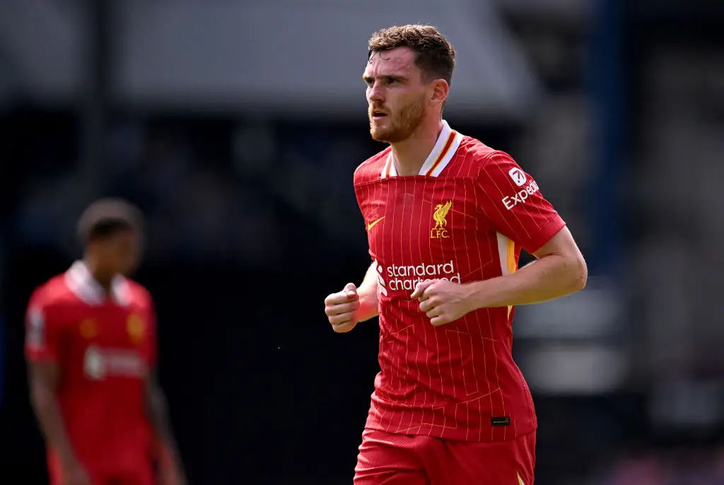 Andrew Robertson failed to impress during Liverpool's Premier League season opener against Ipswich Town. (Image: Getty)