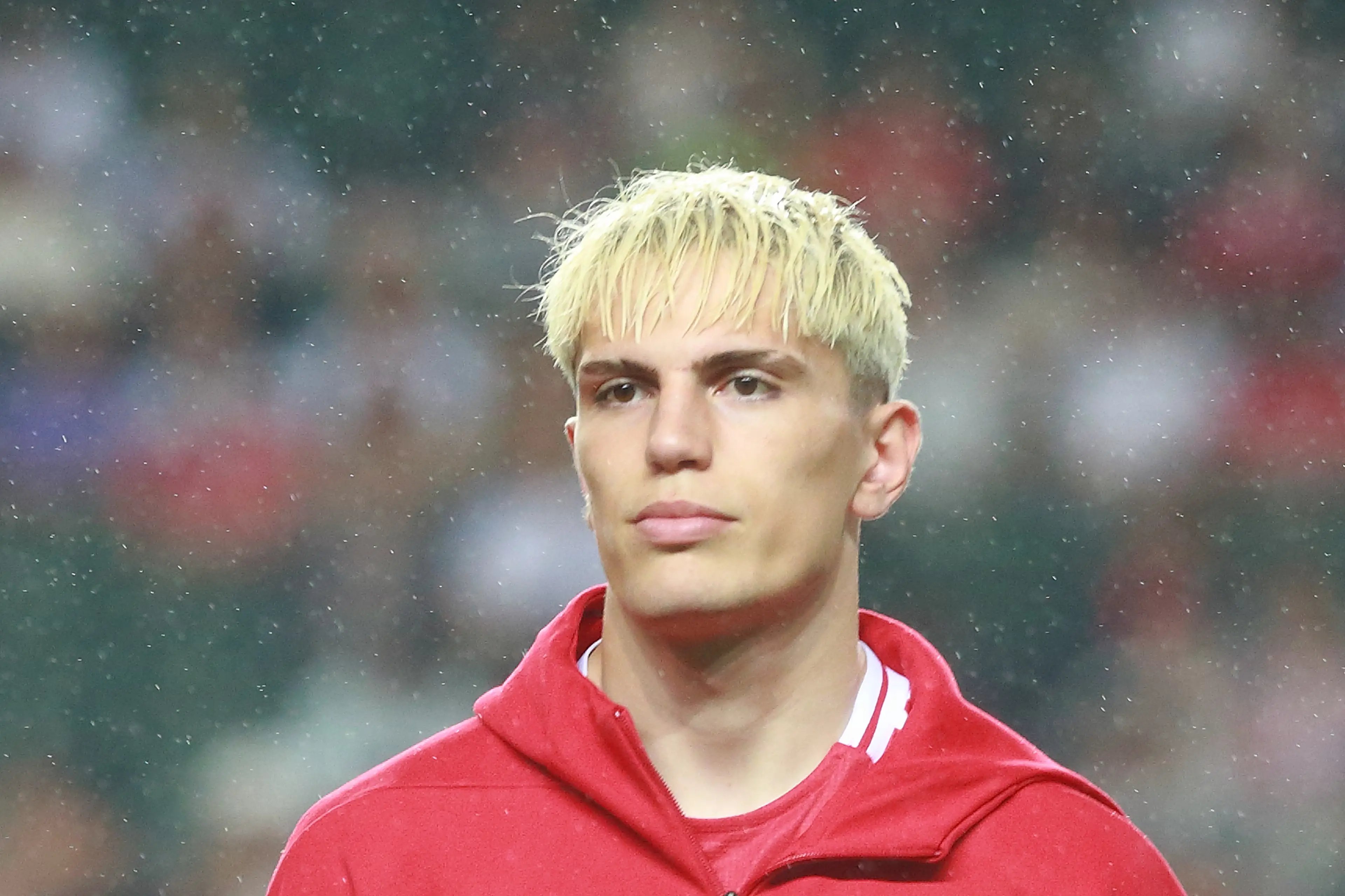 Garnacho reportedly drove an untaxed vehicle to United training. Image: Getty