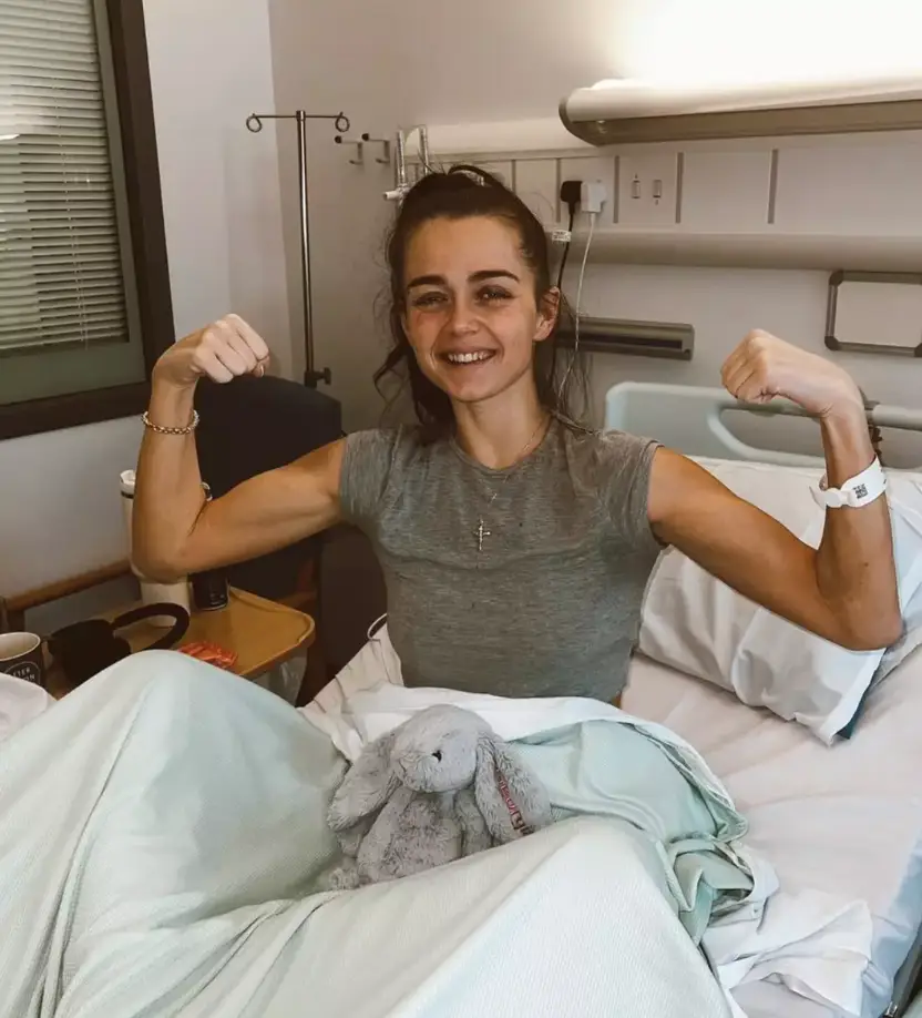 Georgia O'Connor pictured in hospital. Image: Instagram/Georgia O'Connor 