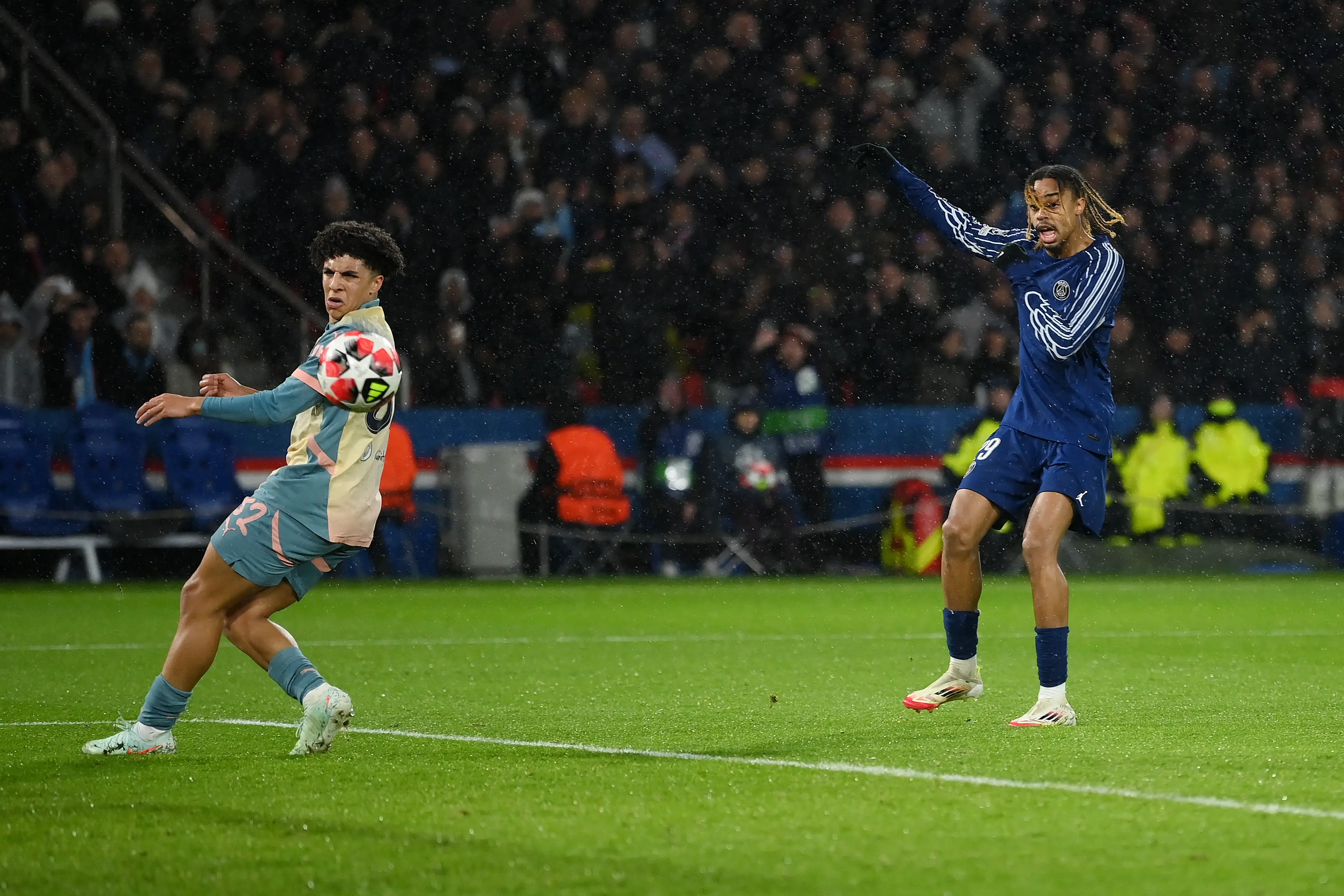 Barcola was PSG's standout performer against Manchester City. Image credit: Getty