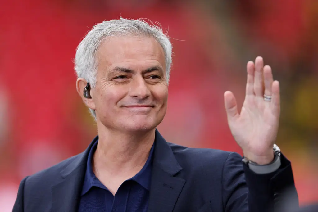 Jose Mourinho pictured at Wembley during the Champions League final between Borussia Dortmund and Real Madrid (