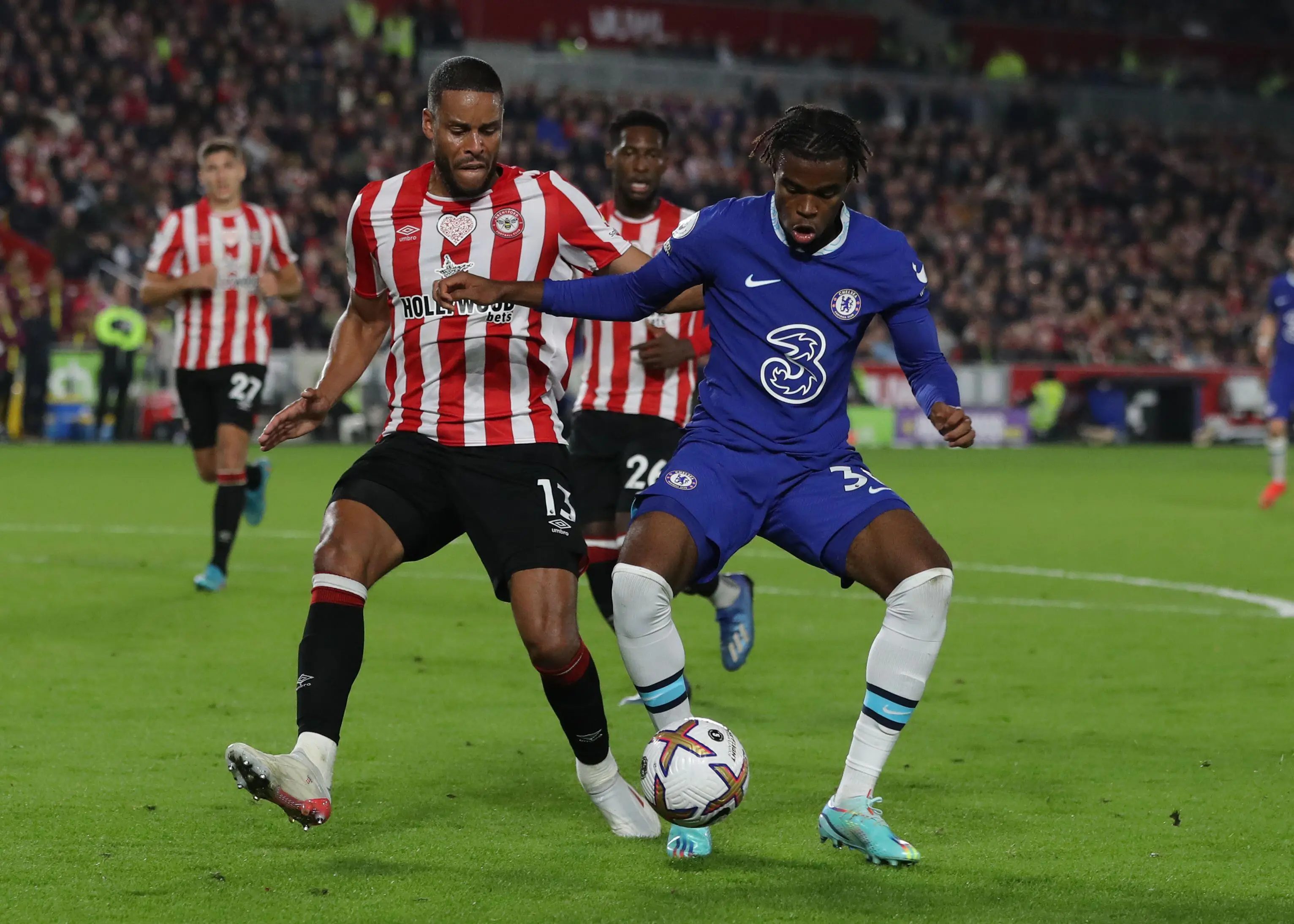 Carney Chukwuemeka against Brentford for Chelsea. (Alamy)