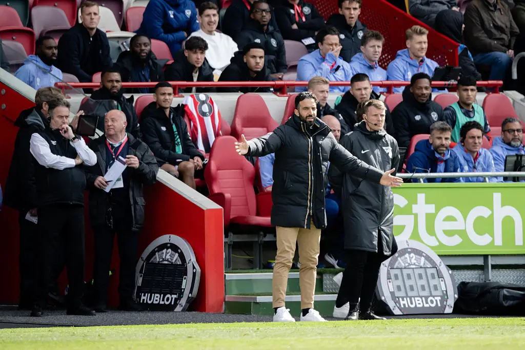 Ruben Amorim saw his side lose 4-3 against Brentford (Credit:Getty)