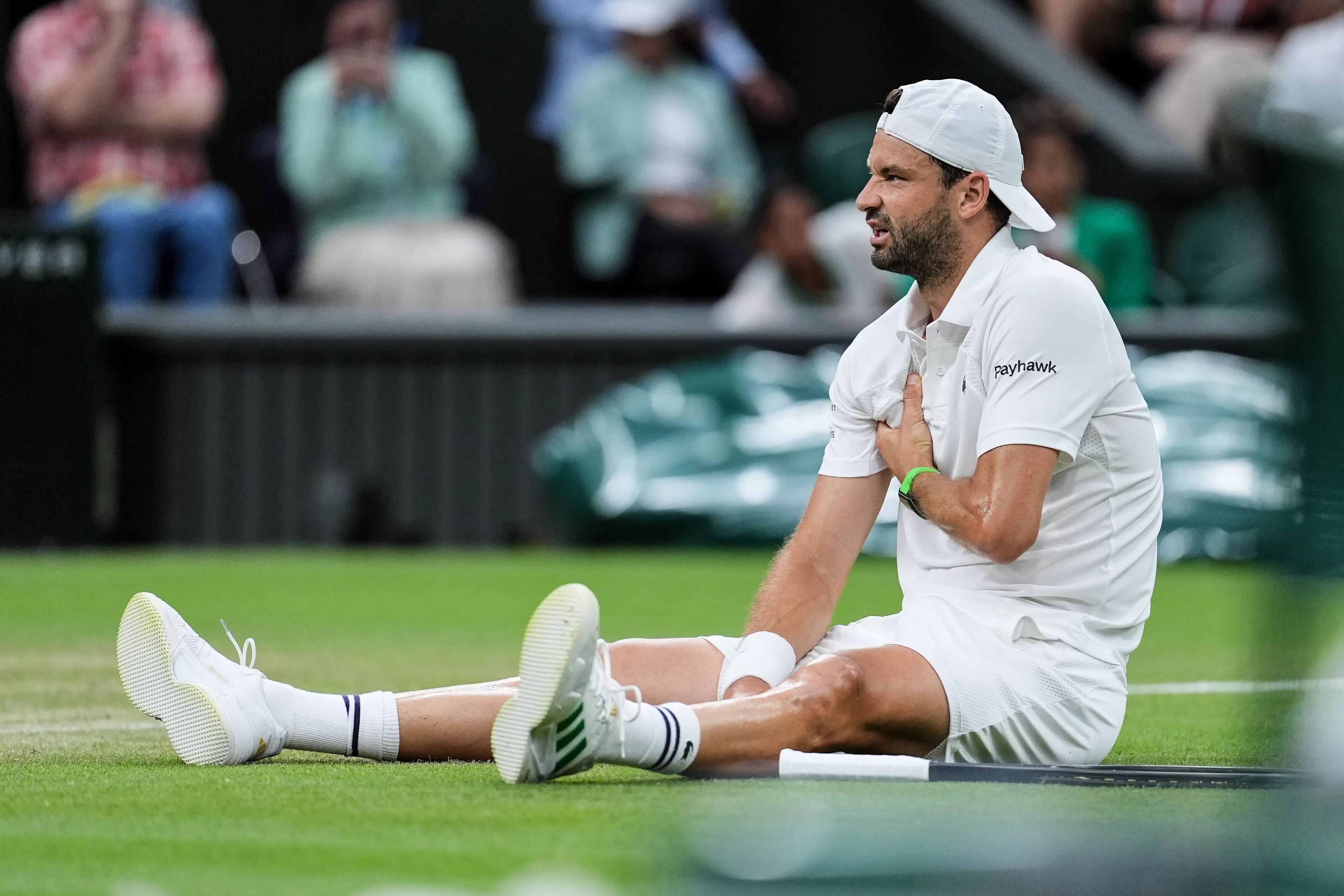 Grigor Dimitrov was forced to retire due to an injury. Image: Getty