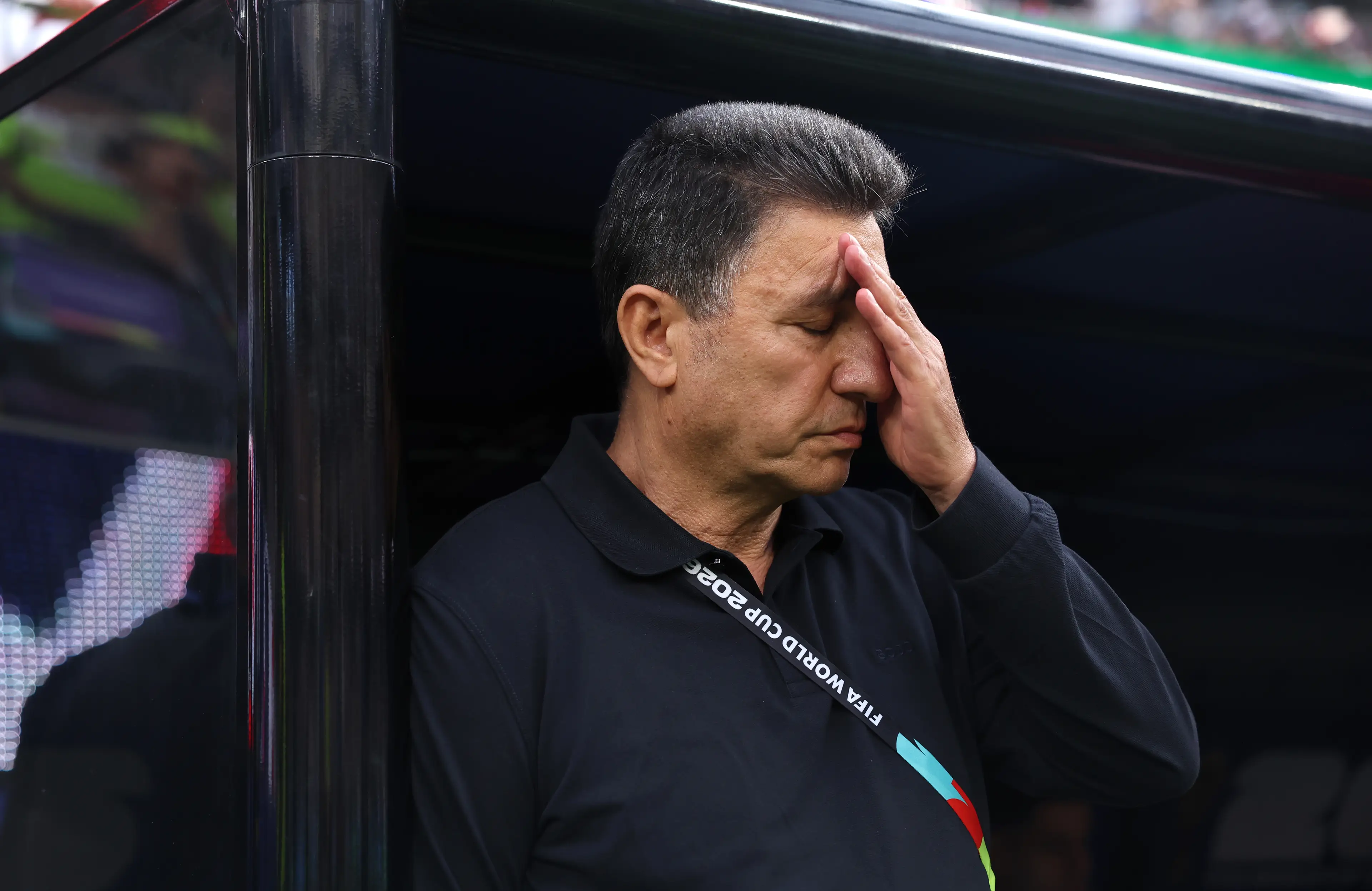 Amir Ghalehnoy picture during Iran's opener against New Zealand. Image credit: Getty