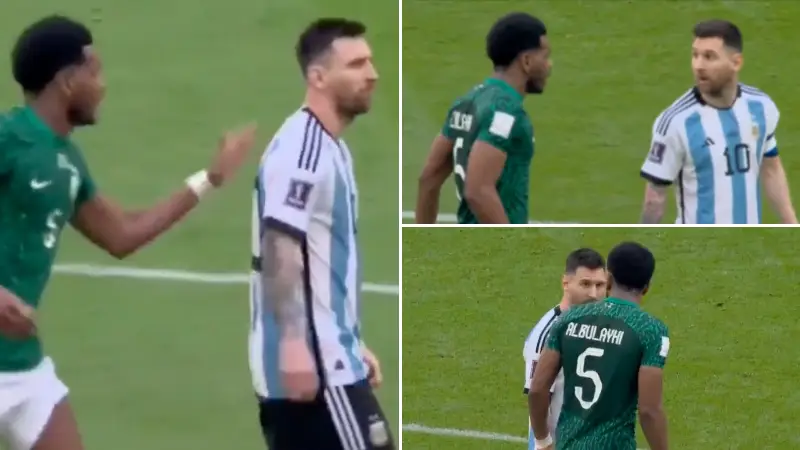 Lionel Messi was shook when Saudi Arabia defender Ali Al-Bulayhi squared up to him after goal