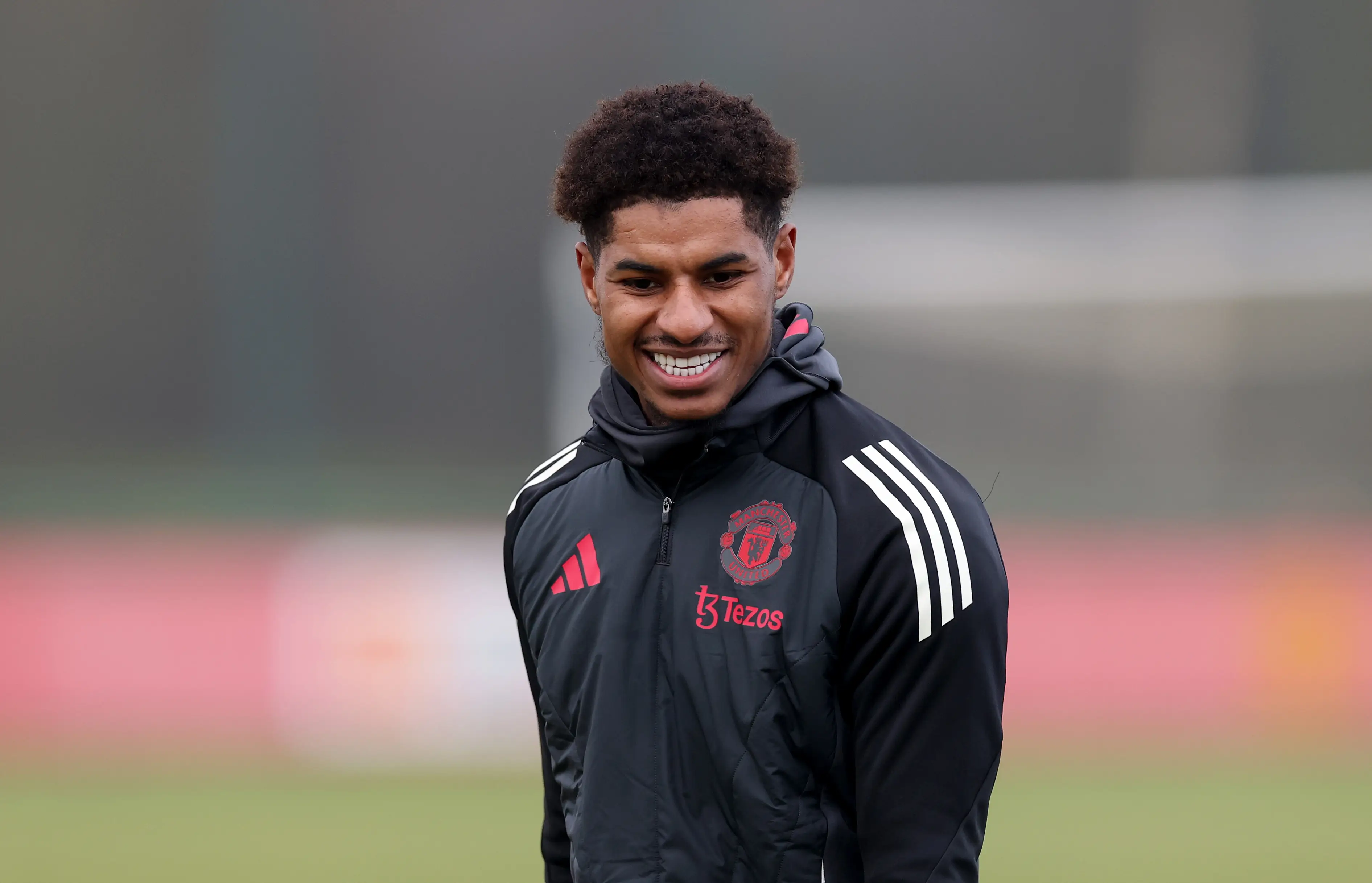 Marcus Rashford is still training with the Manchester United first-team. Image: Getty
