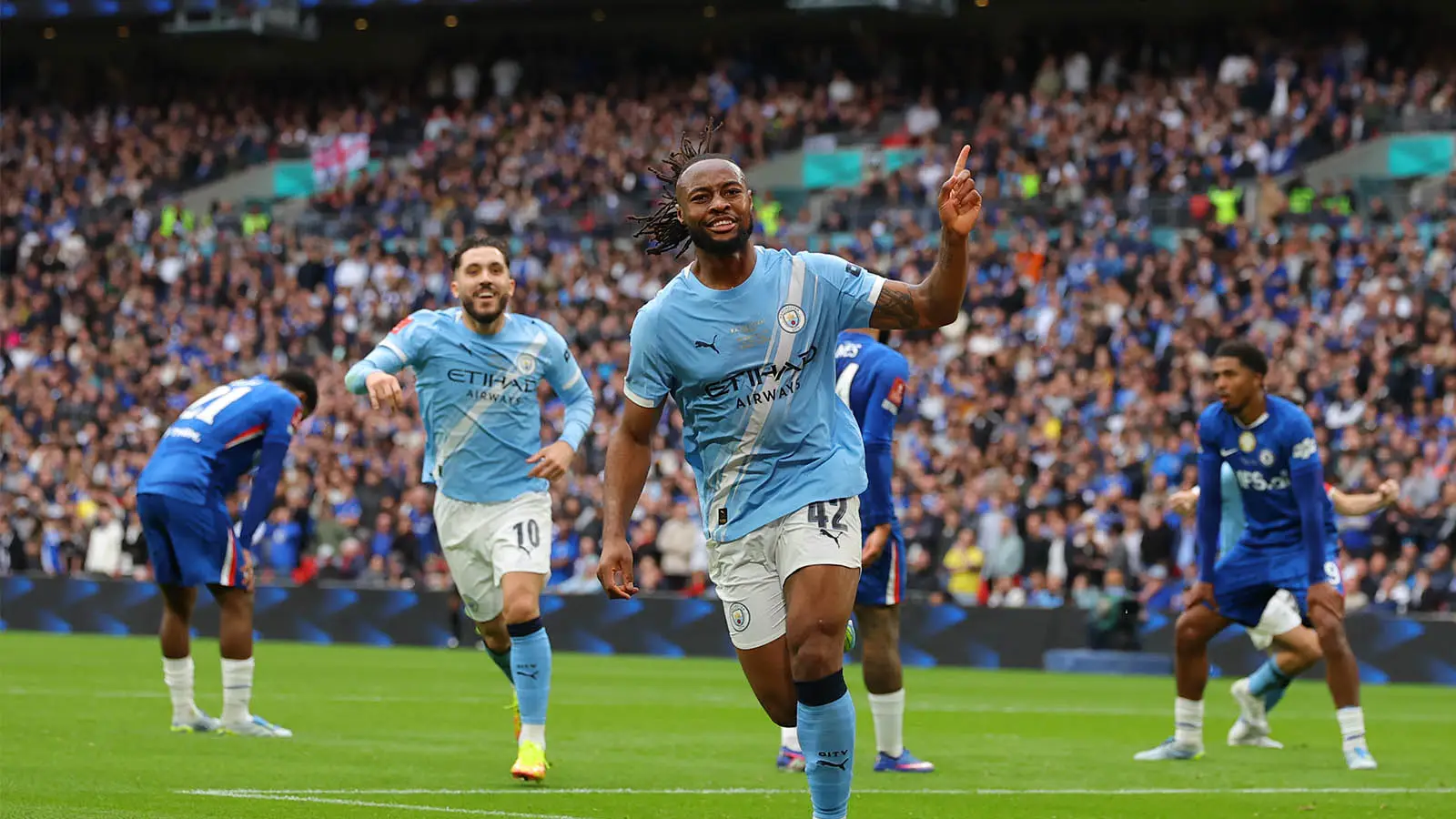 Antoine Semenyo scored the winning goal for Man City in the FA Cup final (Image: Getty)