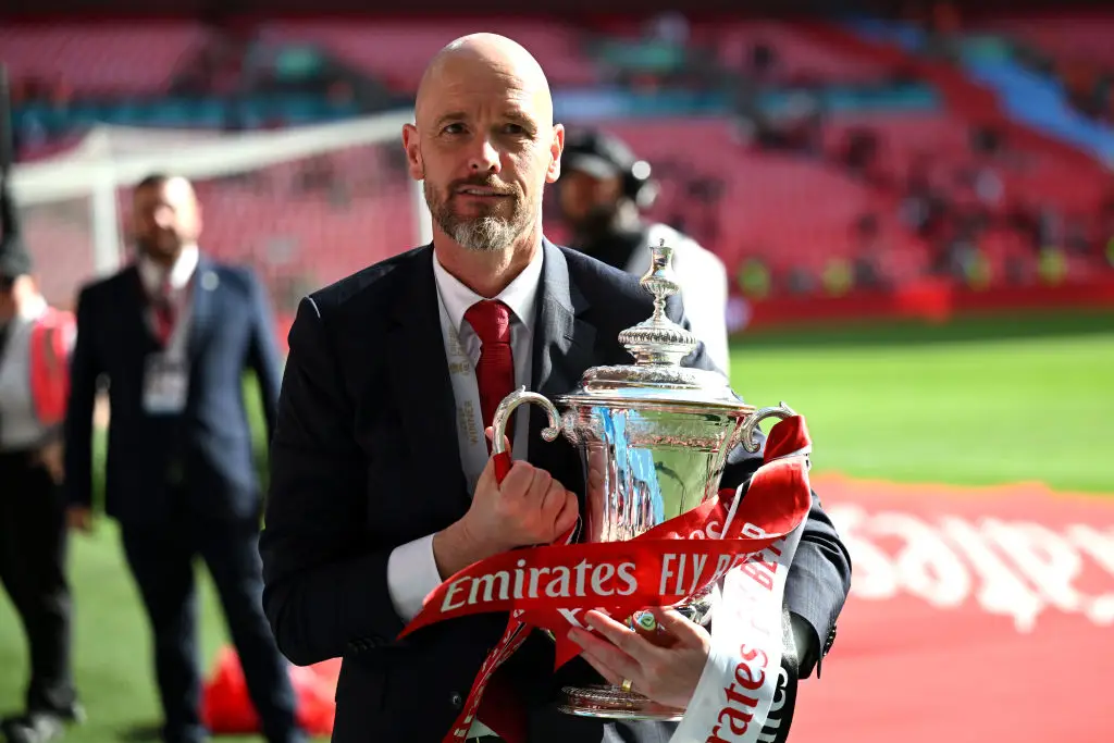 Ten Hag won the FA Cup last season (Image: Getty)