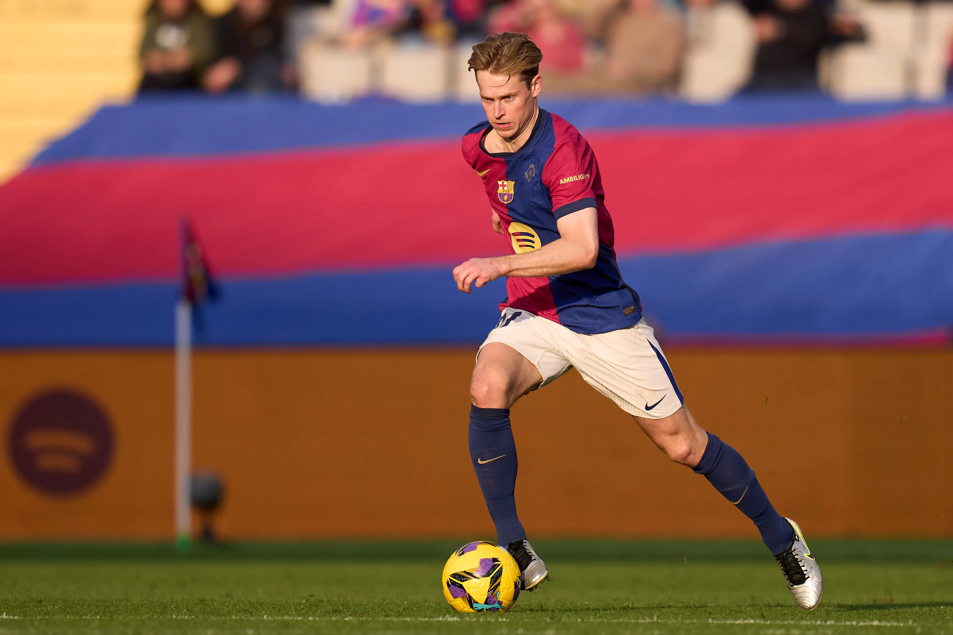 Frenkie de Jong in action for Barcelona. Image: Getty 