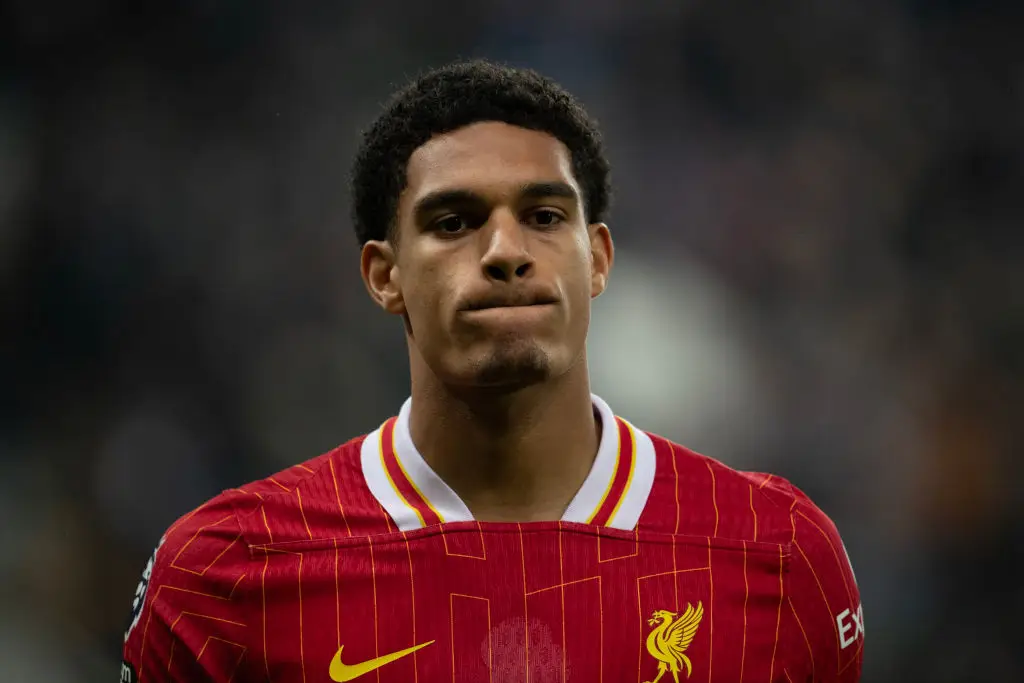 Jarell Quansah was at fault for Fulham's second goal in the 2-2 draw with Liverpool. (Image: Getty)